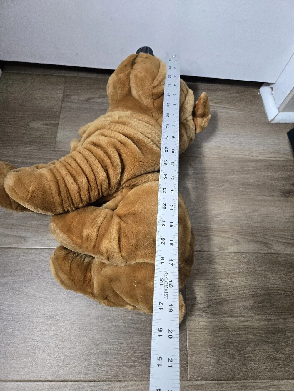 FAO Schwarz Brown Shar Pei Big Puppy Dog Huge Life Like 20